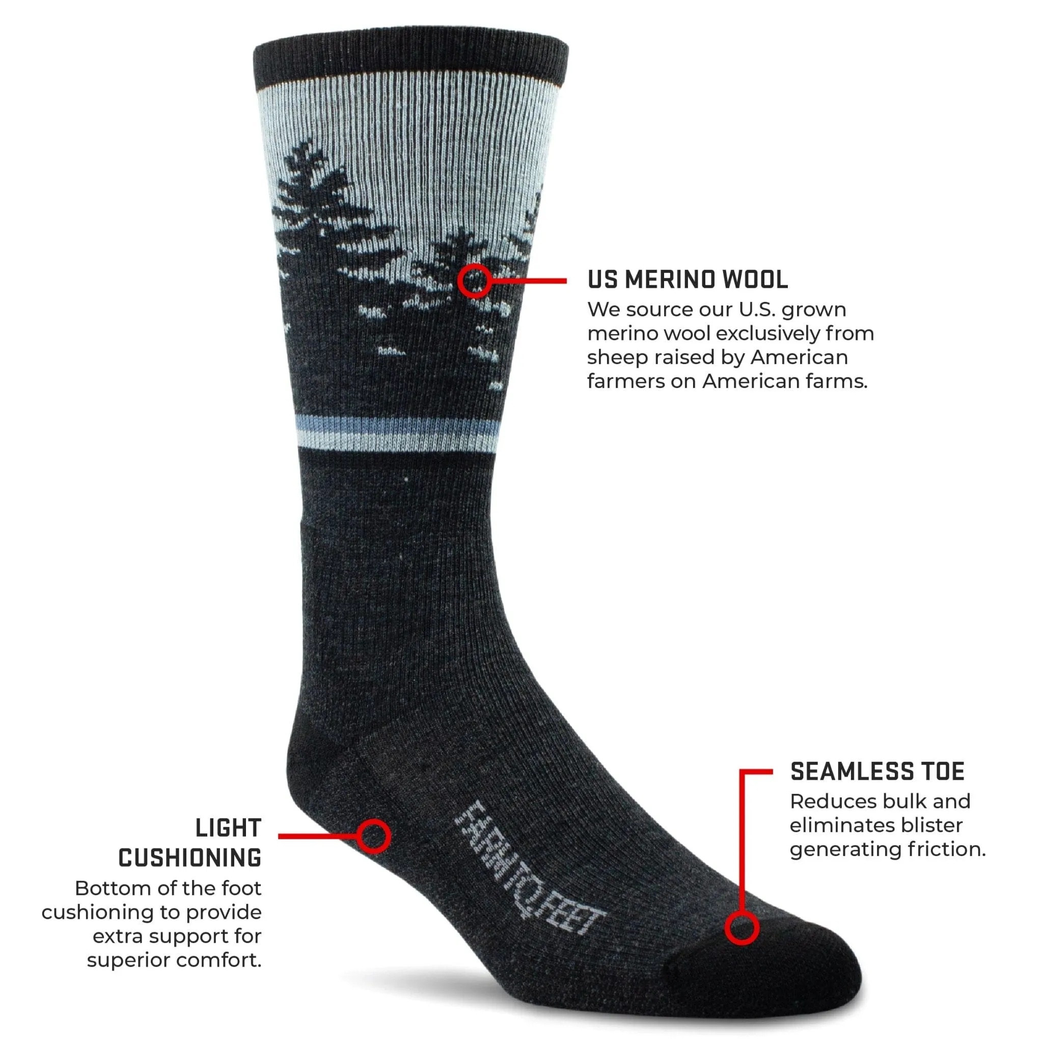 Farm to Feet Spokane Light Cushion Crew Socks