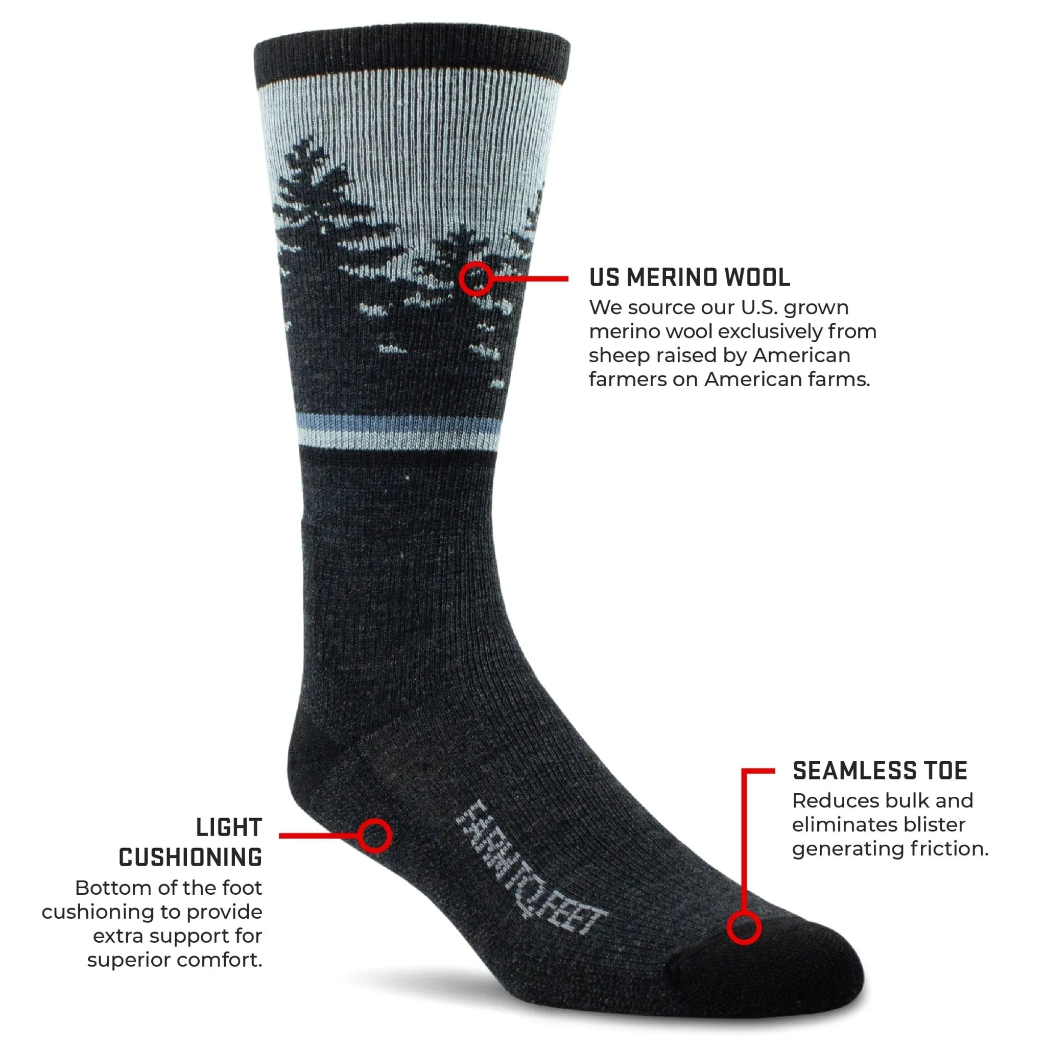 Farm to Feet Spokane Light Cushion Crew Socks
