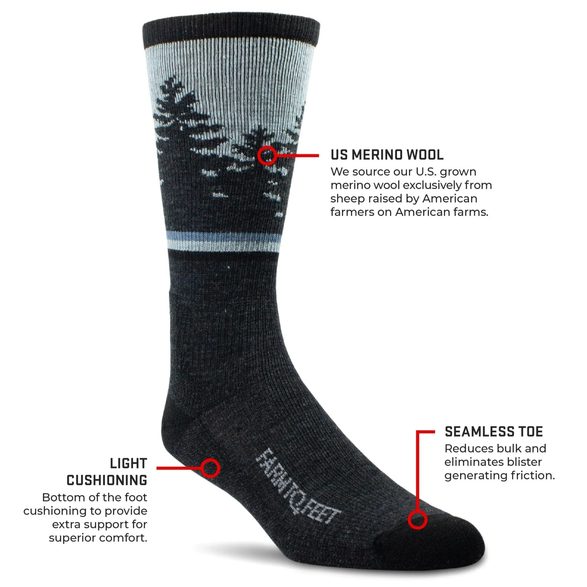 Farm to Feet Spokane Light Cushion Crew Socks