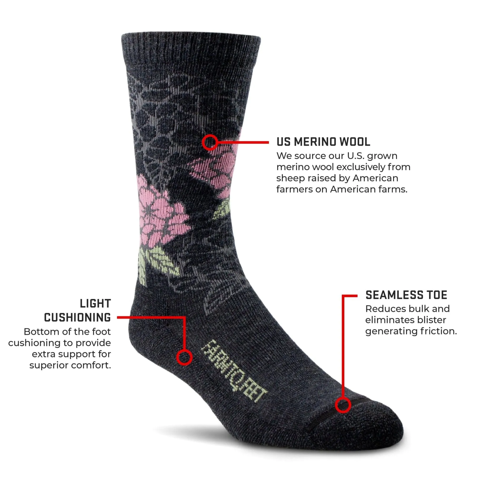Farm to Feet Springer Mountain Crew Light Cushion Socks