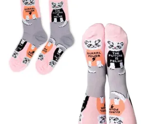 Future Is Feline Crew Socks - Women's