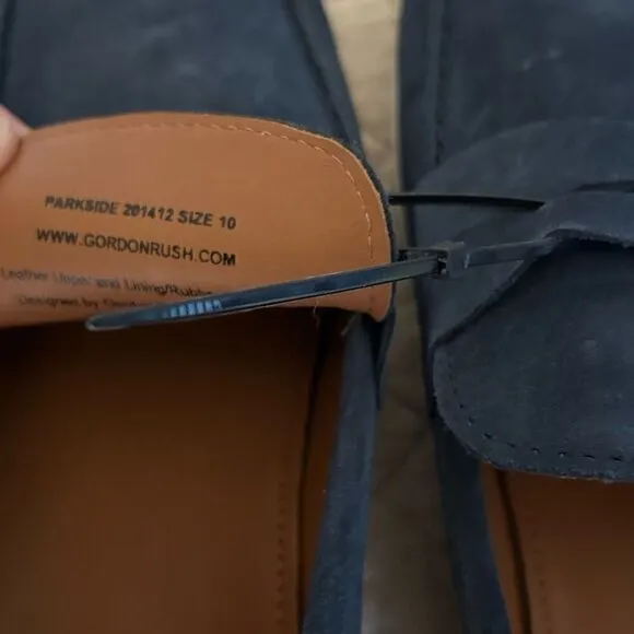 Gordon Rush Men's Parkside Penny Loafers, Navy Suede, Size 10, NWOT