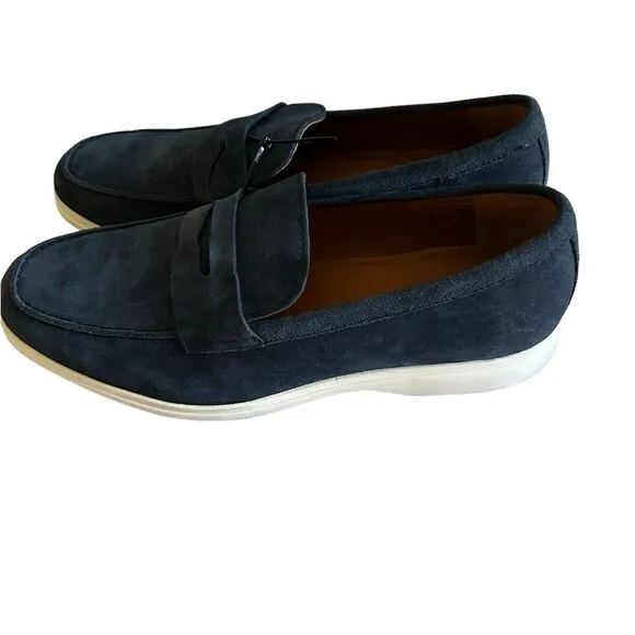 Gordon Rush Men's Parkside Penny Loafers, Navy Suede, Size 10, NWOT