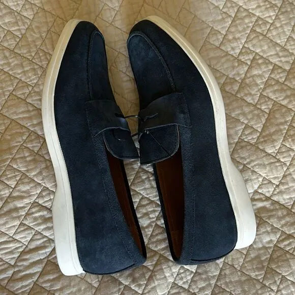 Gordon Rush Men's Parkside Penny Loafers, Navy Suede, Size 10, NWOT