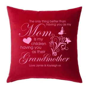 Grandmother Cushion, Personalised Gift