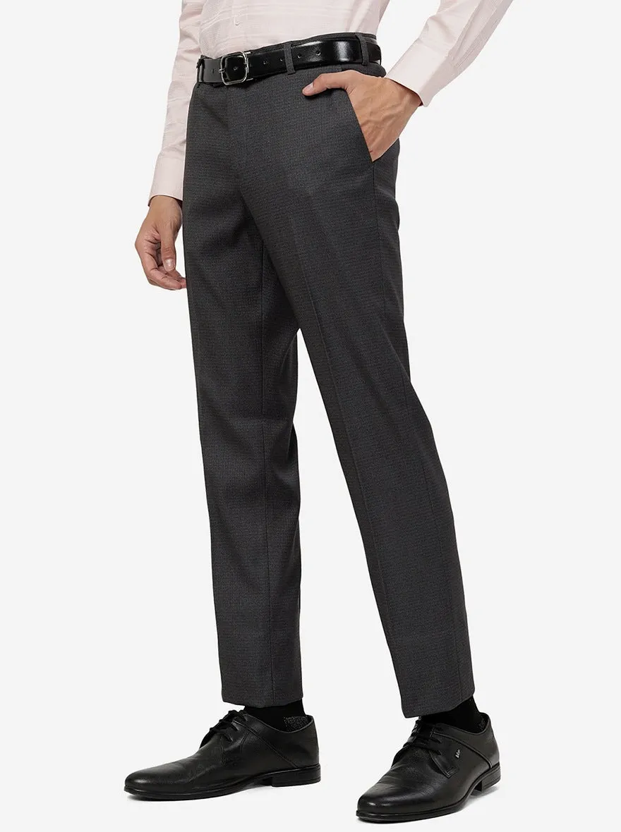 Grey Solid SLIM FIT Formal Trouser | JB Studio