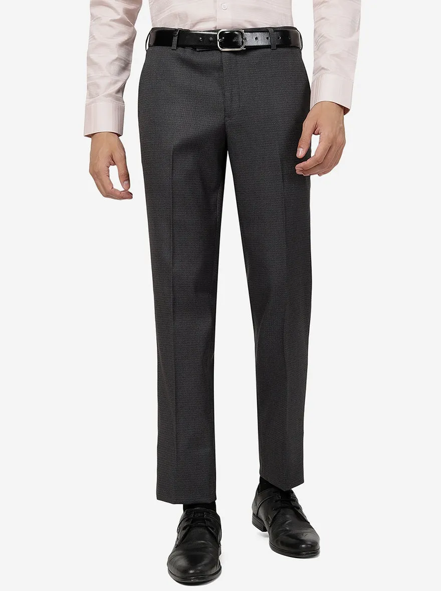 Grey Solid SLIM FIT Formal Trouser | JB Studio