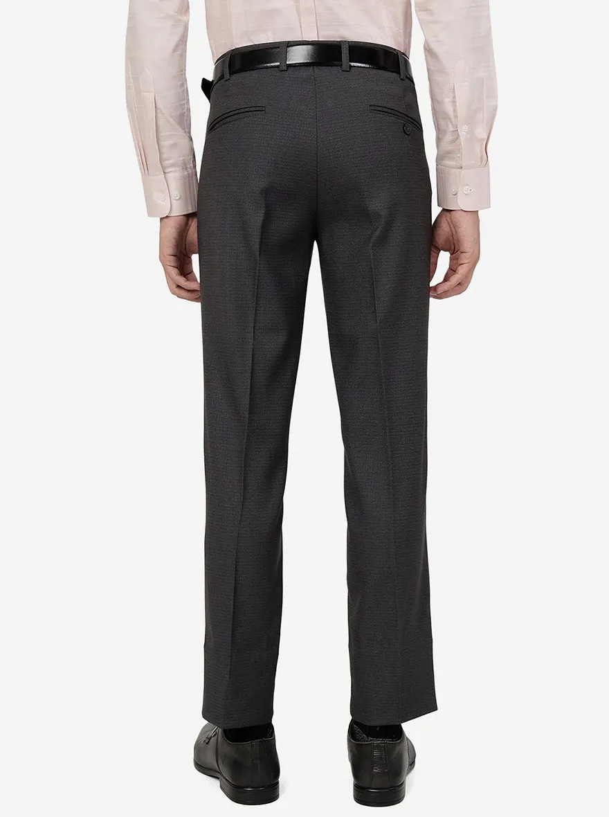 Grey Solid SLIM FIT Formal Trouser | JB Studio