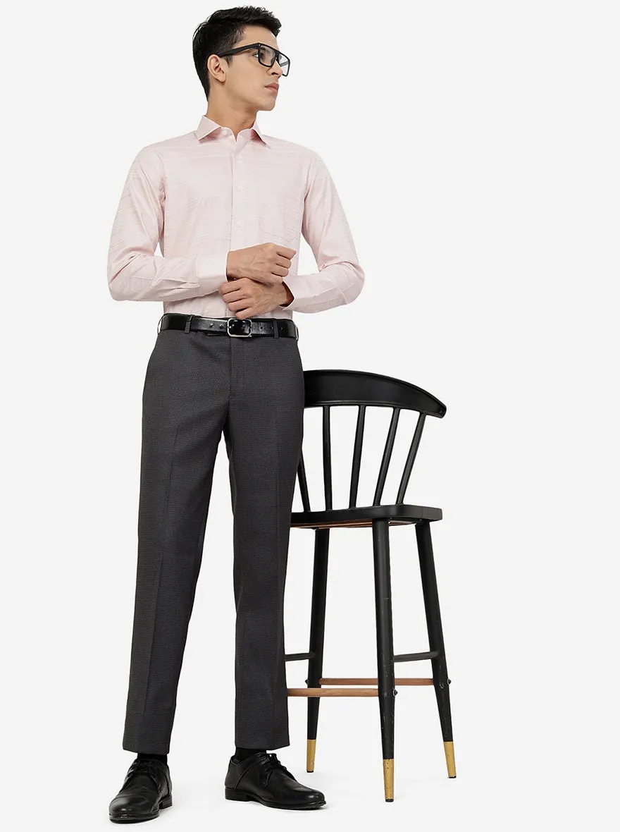 Grey Solid SLIM FIT Formal Trouser | JB Studio