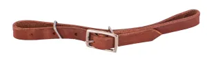 Harness leather fully adjustable all leather curb strap