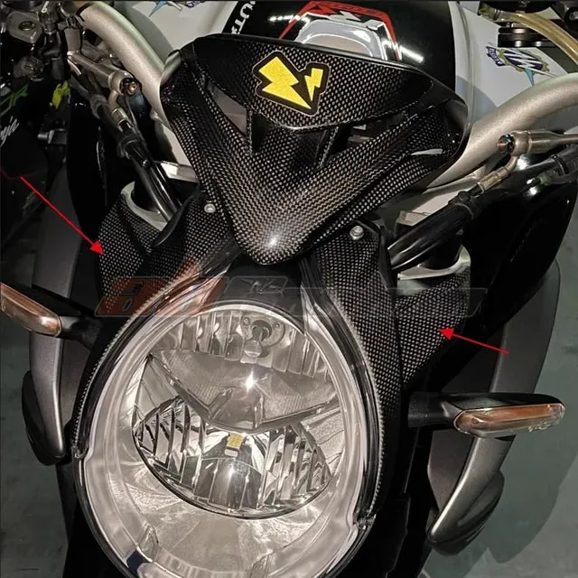Head Light Cover Big Plate Fairing On Both Sides For MV Agusta Brutale 800 2016 Full Carbon Fiber 100%