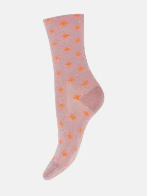 Hella Glitter Socks - Silver Pink