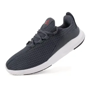 HENGNI Mens Slip on Running Shoes Casual Non Slip Walking Sneakers Comfortable Tennis Shoes for Gym JoggingGreySize 11.5