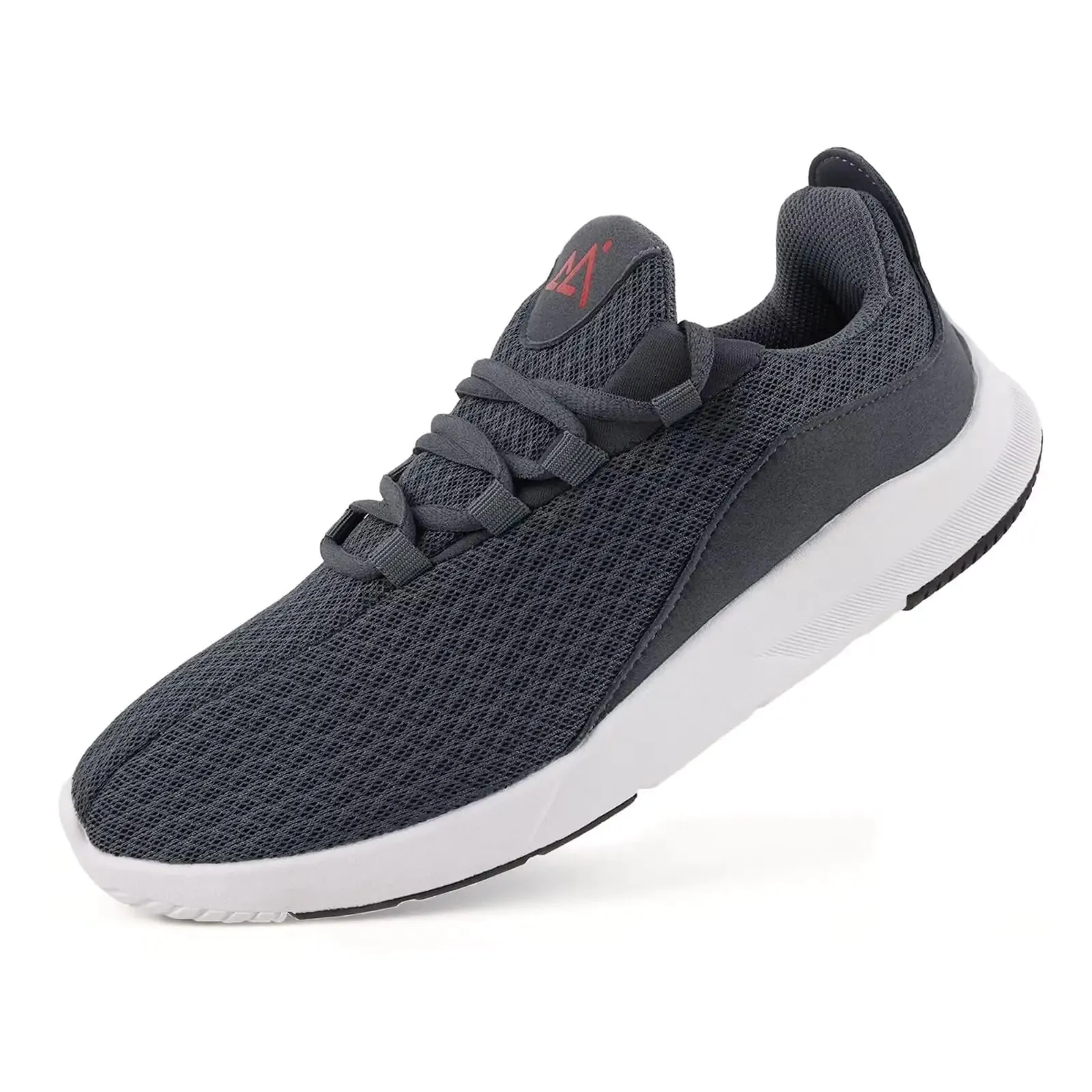 HENGNI Mens Slip on Running Shoes Casual Non Slip Walking Sneakers Comfortable Tennis Shoes for Gym JoggingGreySize 11.5