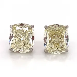 Henri Daussi Cushion-cut  2.20ct t.w. Diamond Stud Earrings