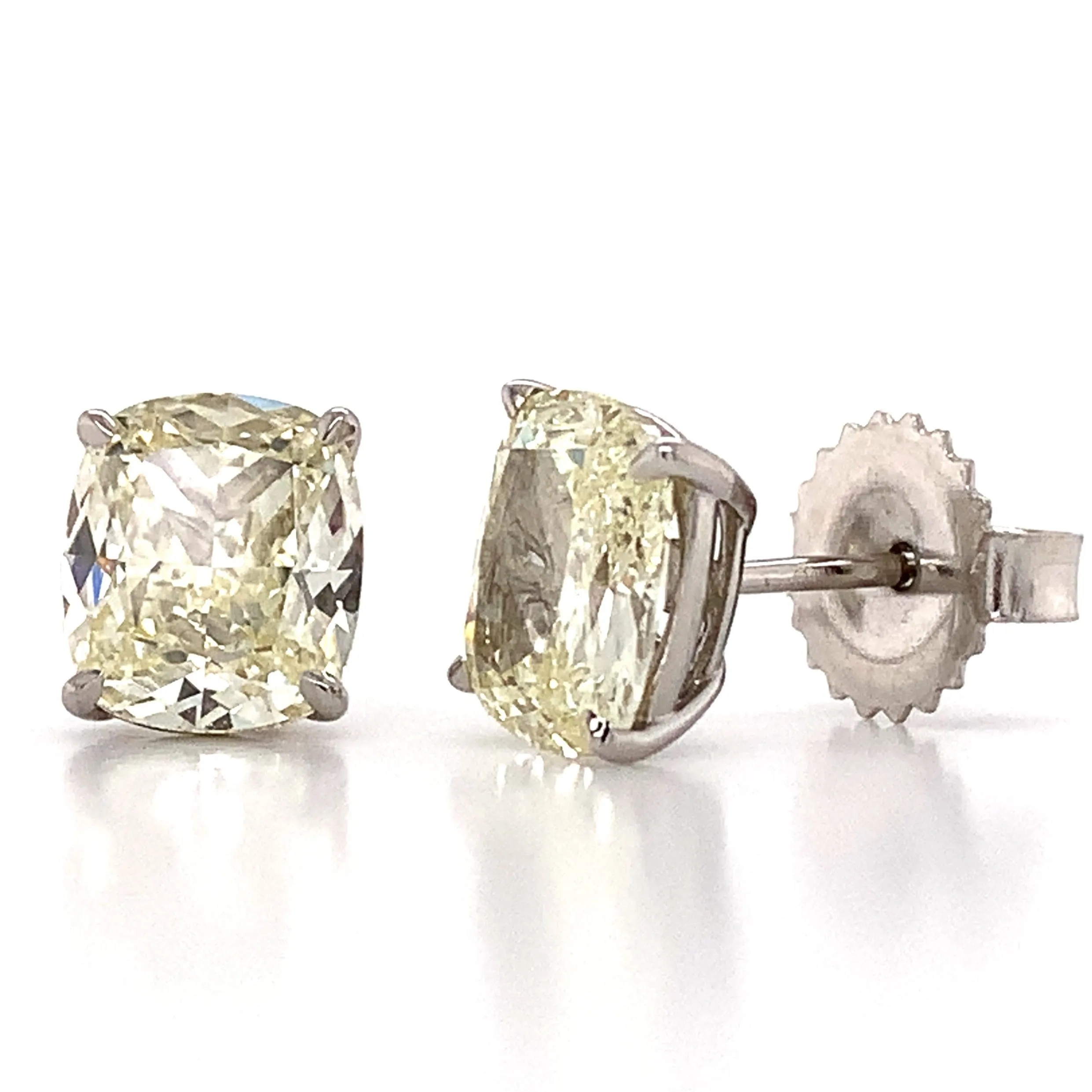 Henri Daussi Cushion-cut  2.20ct t.w. Diamond Stud Earrings