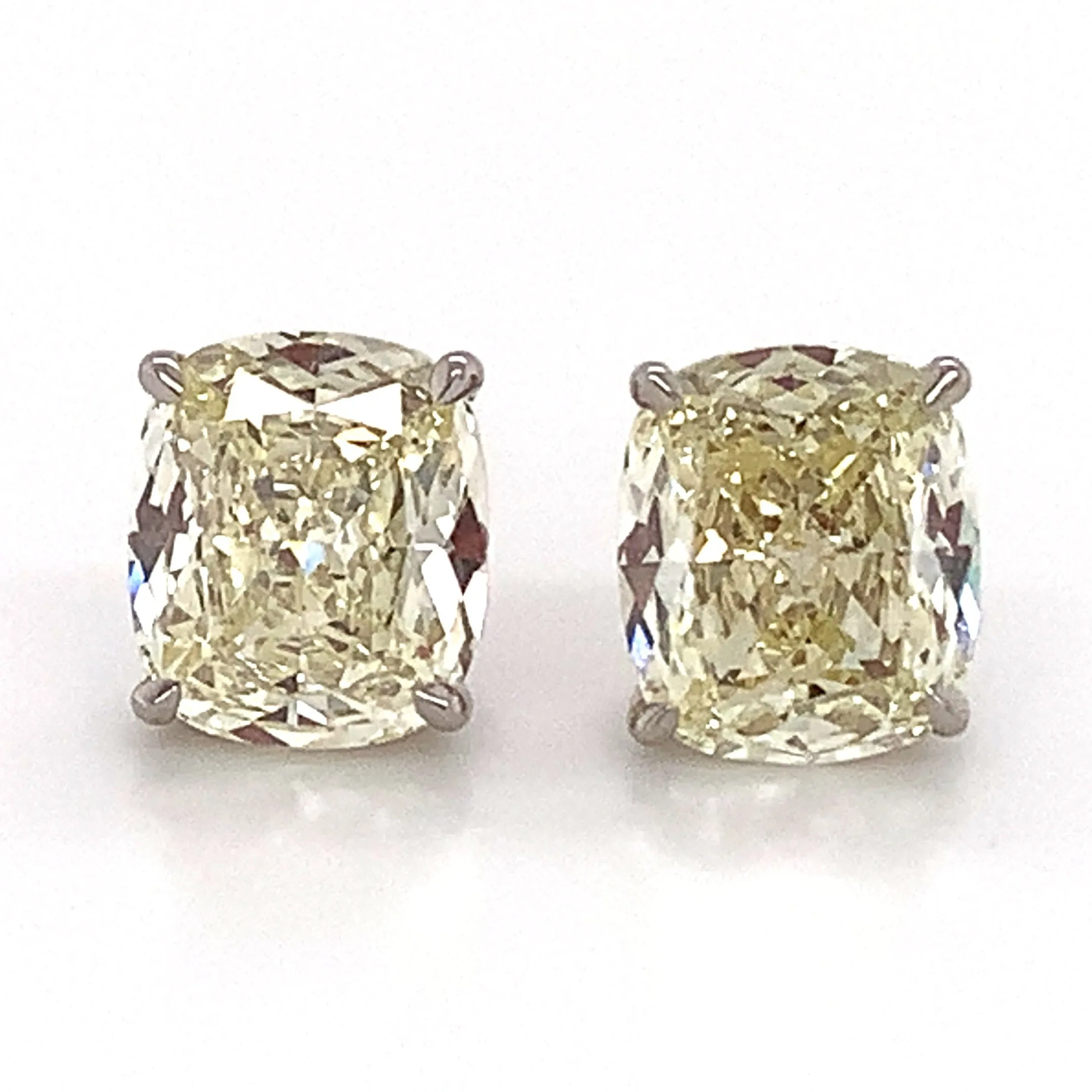 Henri Daussi Cushion-cut  2.20ct t.w. Diamond Stud Earrings