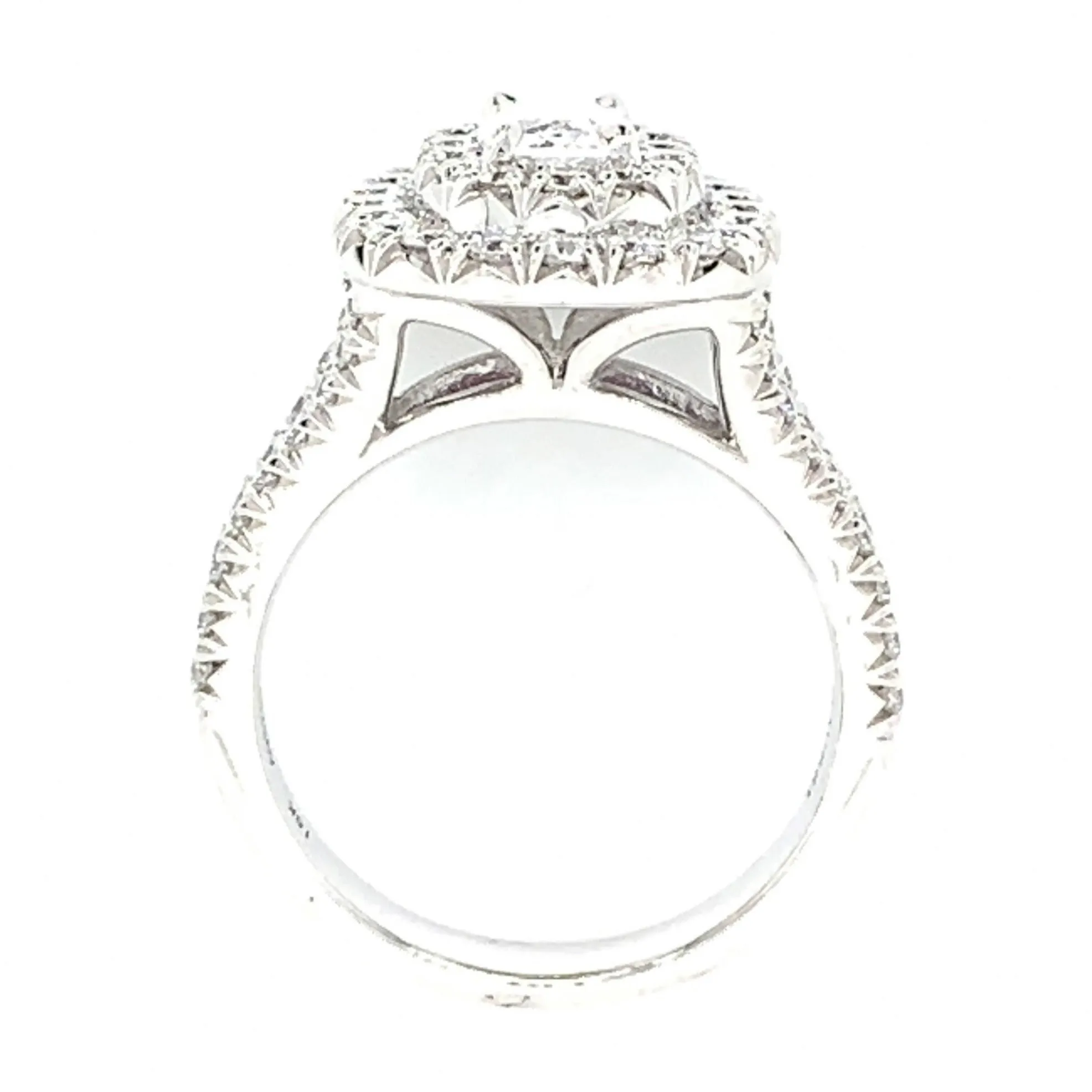 Henri Daussi Cushion Shape 1.52ct t.w. Double Halo Engagement Ring