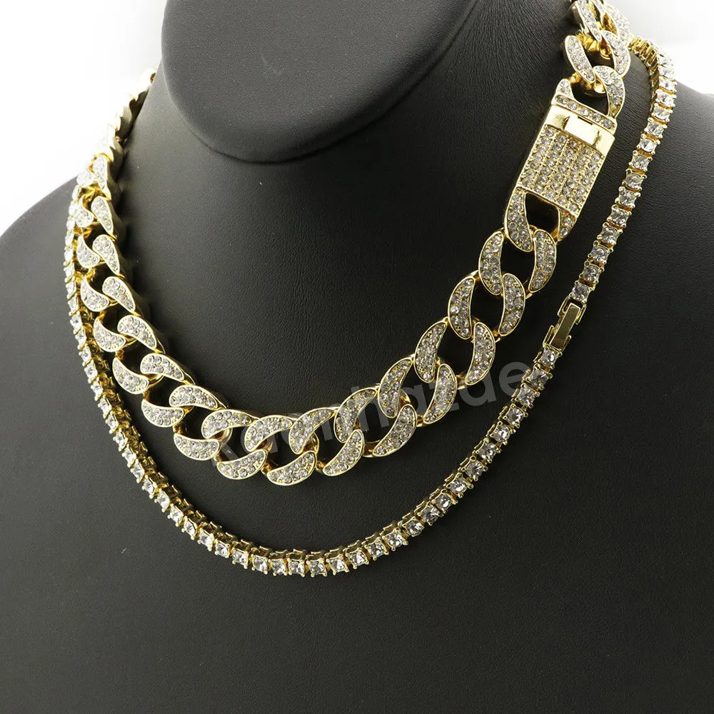 Hip Hop Quavo Jesus Face Miami Cuban Choker Chain Tennis Necklace L37