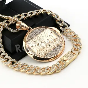 Hip Hop Quavo Last Supper Miami Cuban Choker Chain Tennis Necklace L28