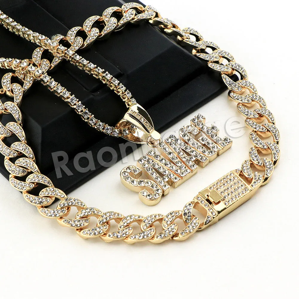 Hip Hop Quavo SAVAGE Miami Cuban Choker Chain Tennis Necklace L39
