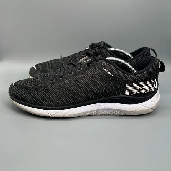 Hoka One One Hupana Mens 12 Black Athletic Shoes Lace Up Low Top Running Sneaker