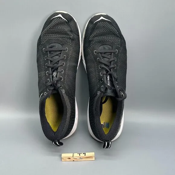 Hoka One One Hupana Mens 12 Black Athletic Shoes Lace Up Low Top Running Sneaker
