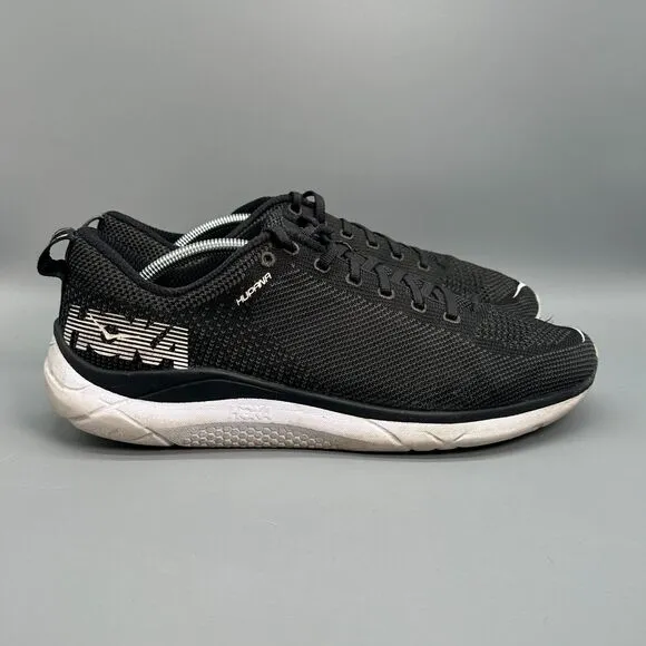 Hoka One One Hupana Mens 12 Black Athletic Shoes Lace Up Low Top Running Sneaker