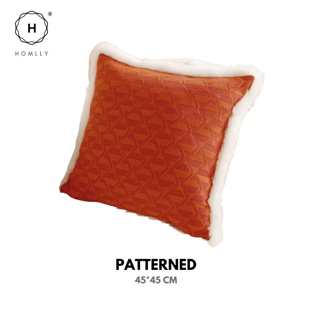Homlly Orangey Printed Pillow Cushion Cover