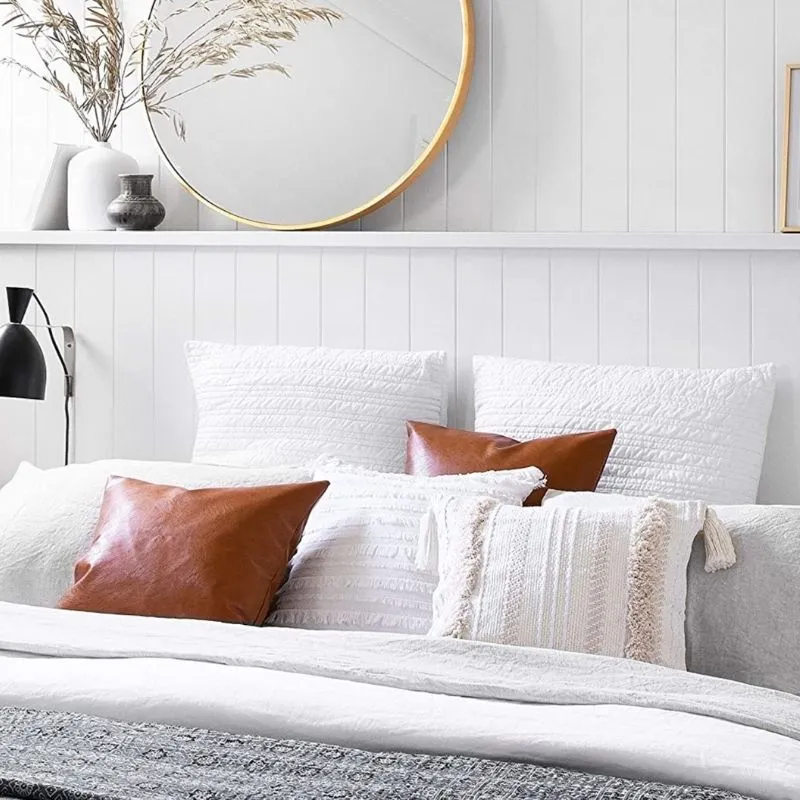 Homlly Tiio Basic Leather PU Cushion Cover