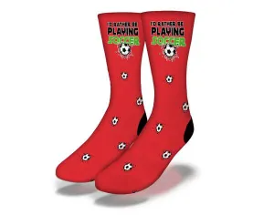 Id Rather Be Playing Soccer Red