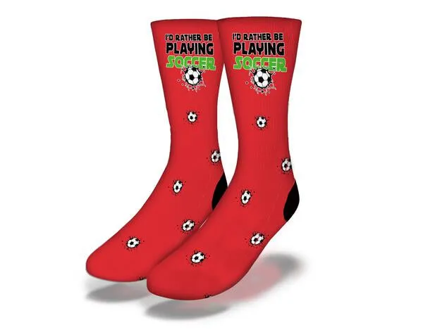Id Rather Be Playing Soccer Red