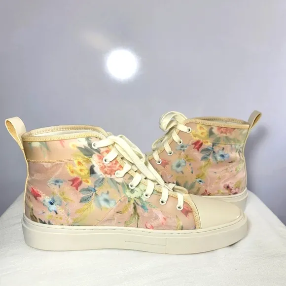 INC Mens size 10 High Top Floral sneakers.