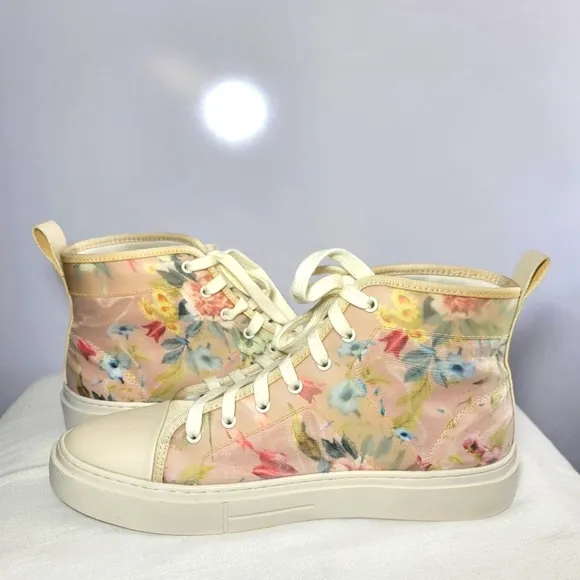 INC Mens size 10 High Top Floral sneakers.
