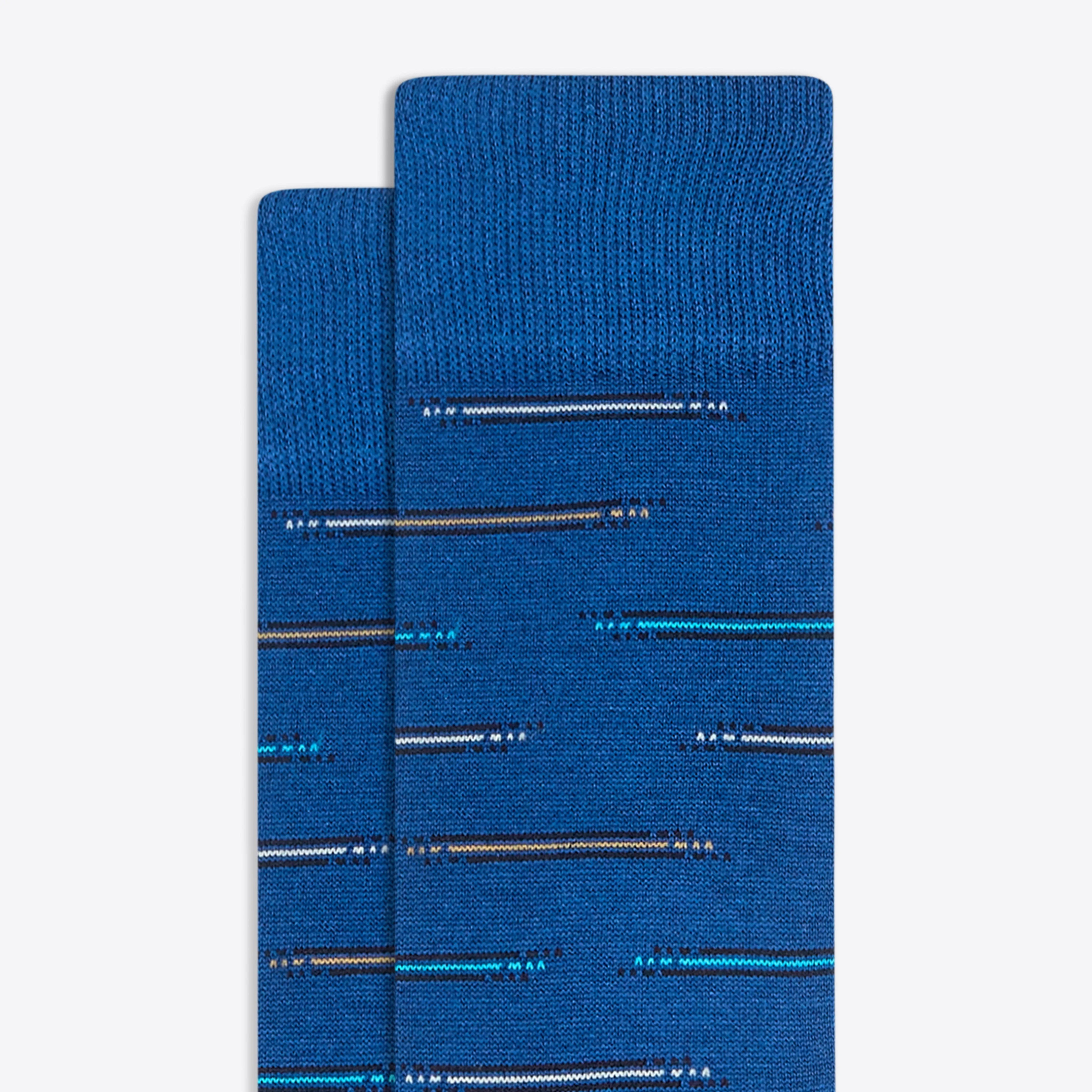 Interrupted Stripe Mid-Calf Socks