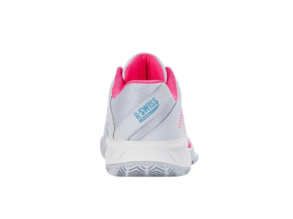 K-Swiss Express Light 3 HB Indoor Court Womens Tennis Shoes - Arctic / White / Neon Pink