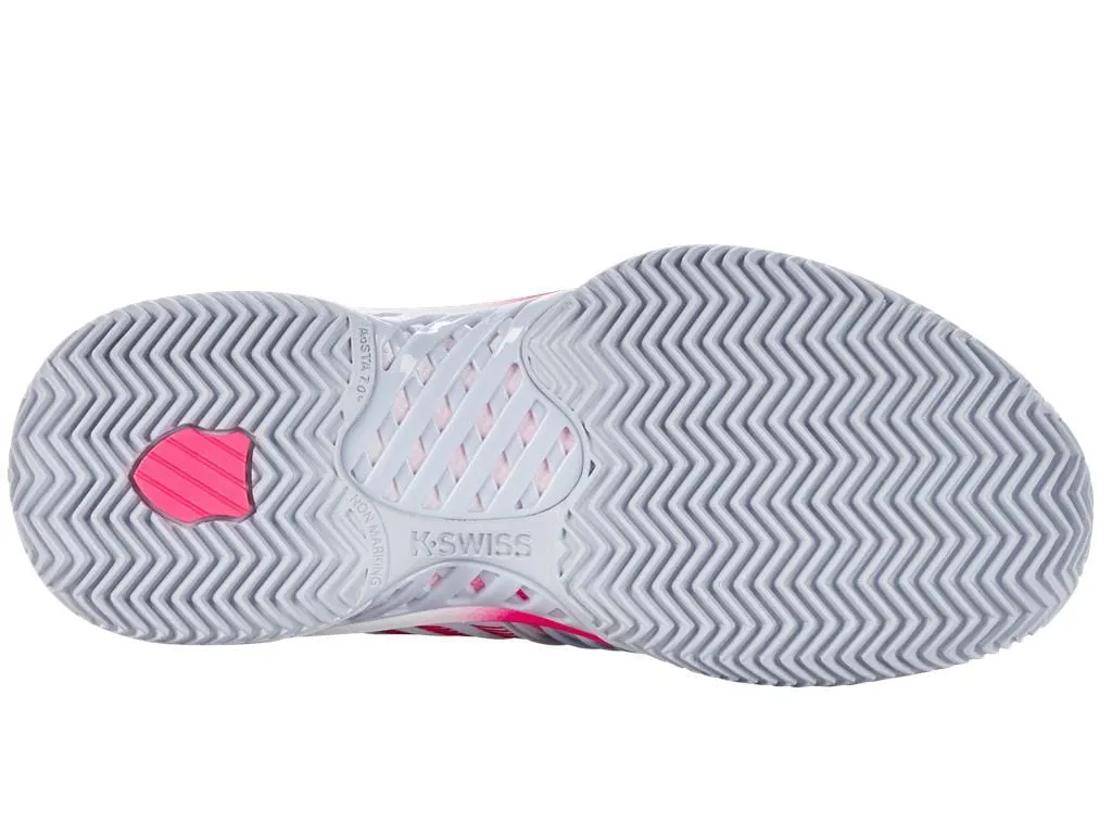 K-Swiss Express Light 3 HB Indoor Court Womens Tennis Shoes - Arctic / White / Neon Pink