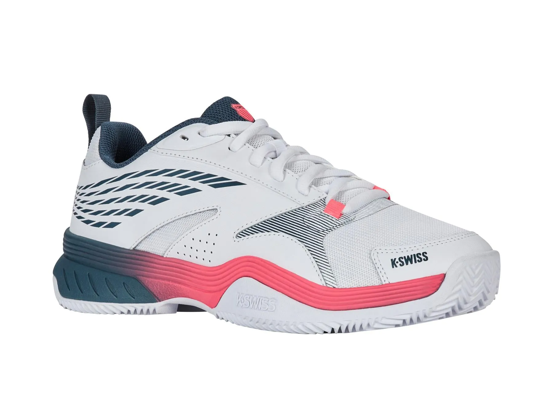 K-Swiss Speedex Clay Mens Tennis Shoes - White / Stargazer / Neon