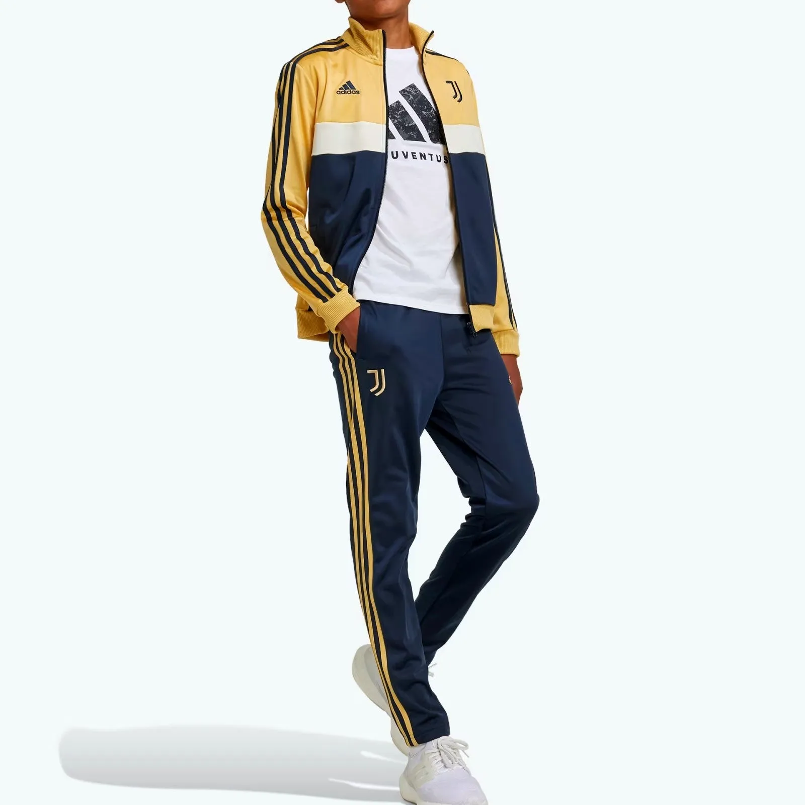 Kids - Juventus fanwear training presentation tracksuit 2024/25 - Adidas