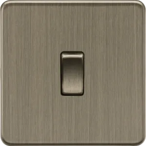 Knightsbridge SF8341AB Screwless 20A 1G DP Switch - Antique Brass