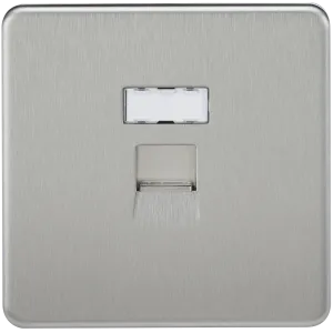Knightsbridge SFRJ45BC Screwless RJ45 Network Outlet - Brushed Chrome