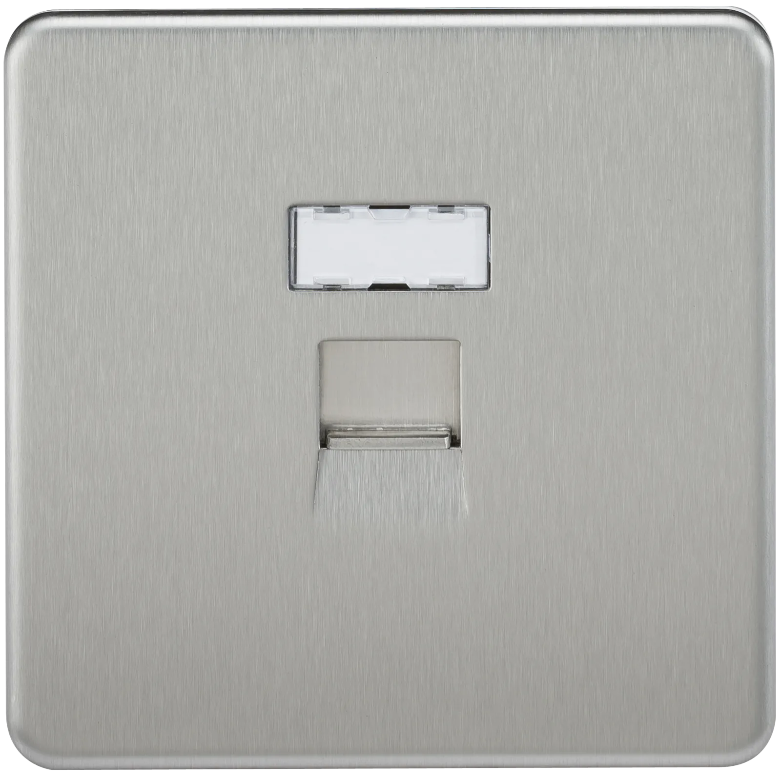Knightsbridge SFRJ45BC Screwless RJ45 Network Outlet - Brushed Chrome