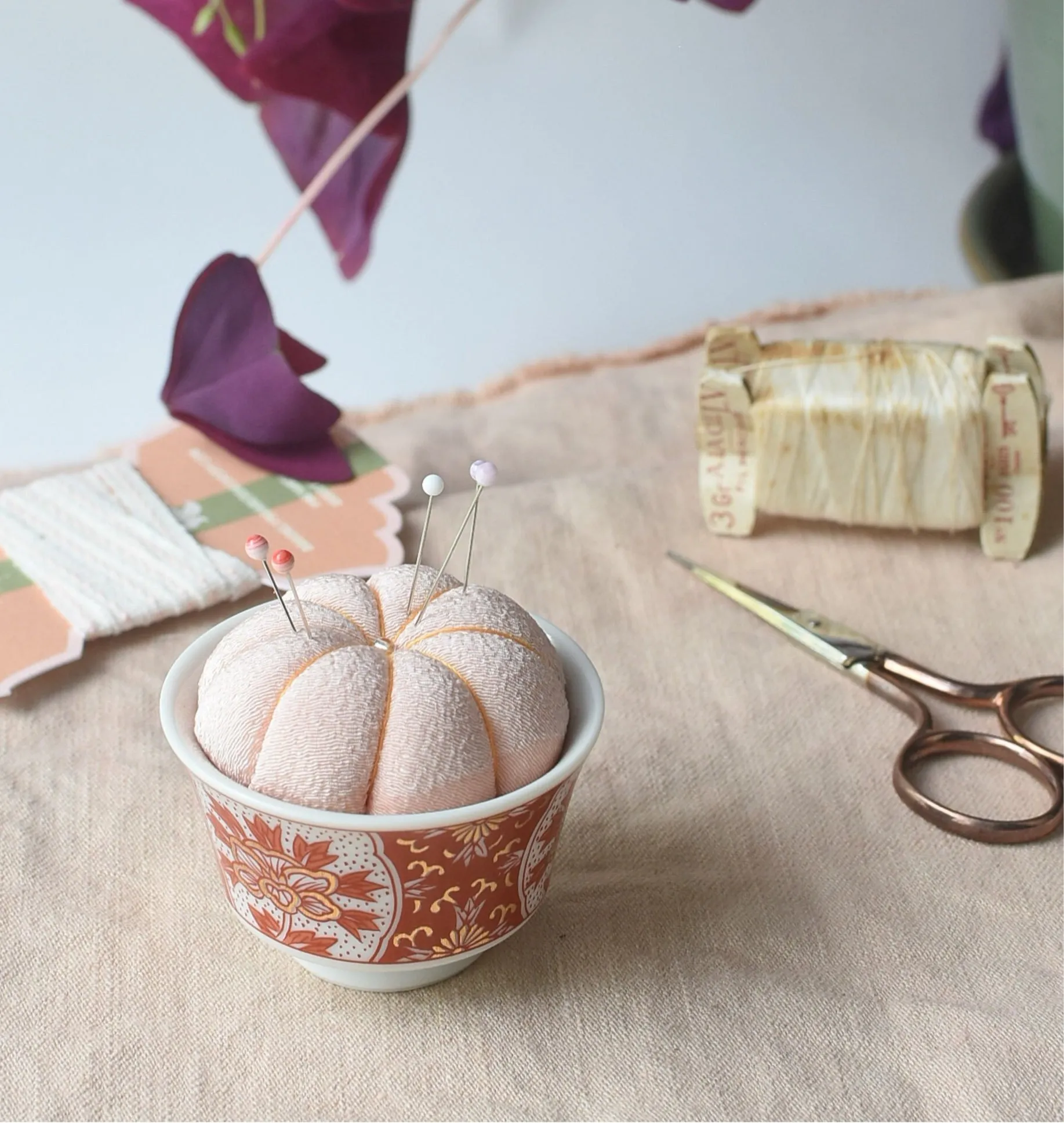 Kutani Pin Cushion, Light Pink Iidaya