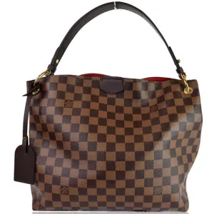 L Brown Check Bag adjustable strap