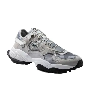 LACOSTE Men L-Guard Breaker Textile and Suede Sneakers (Grey)
