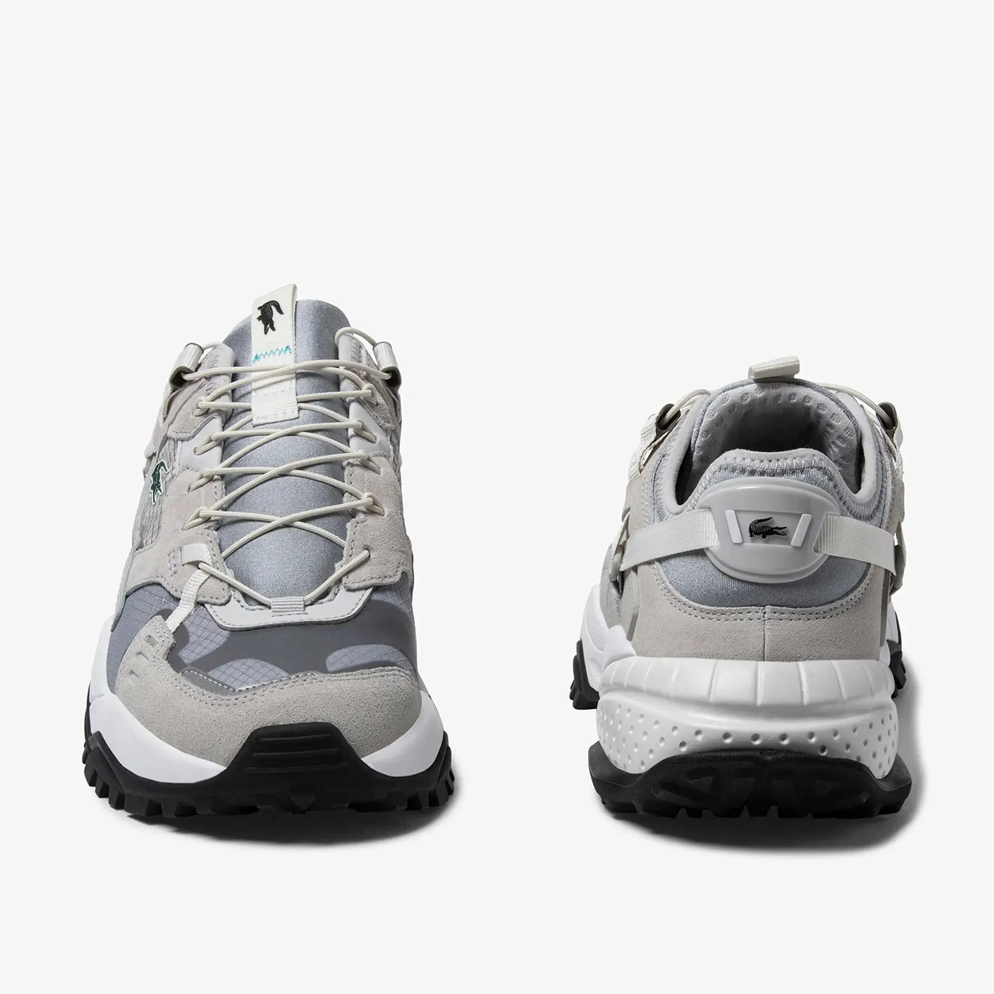LACOSTE Men L-Guard Breaker Textile and Suede Sneakers (Grey)