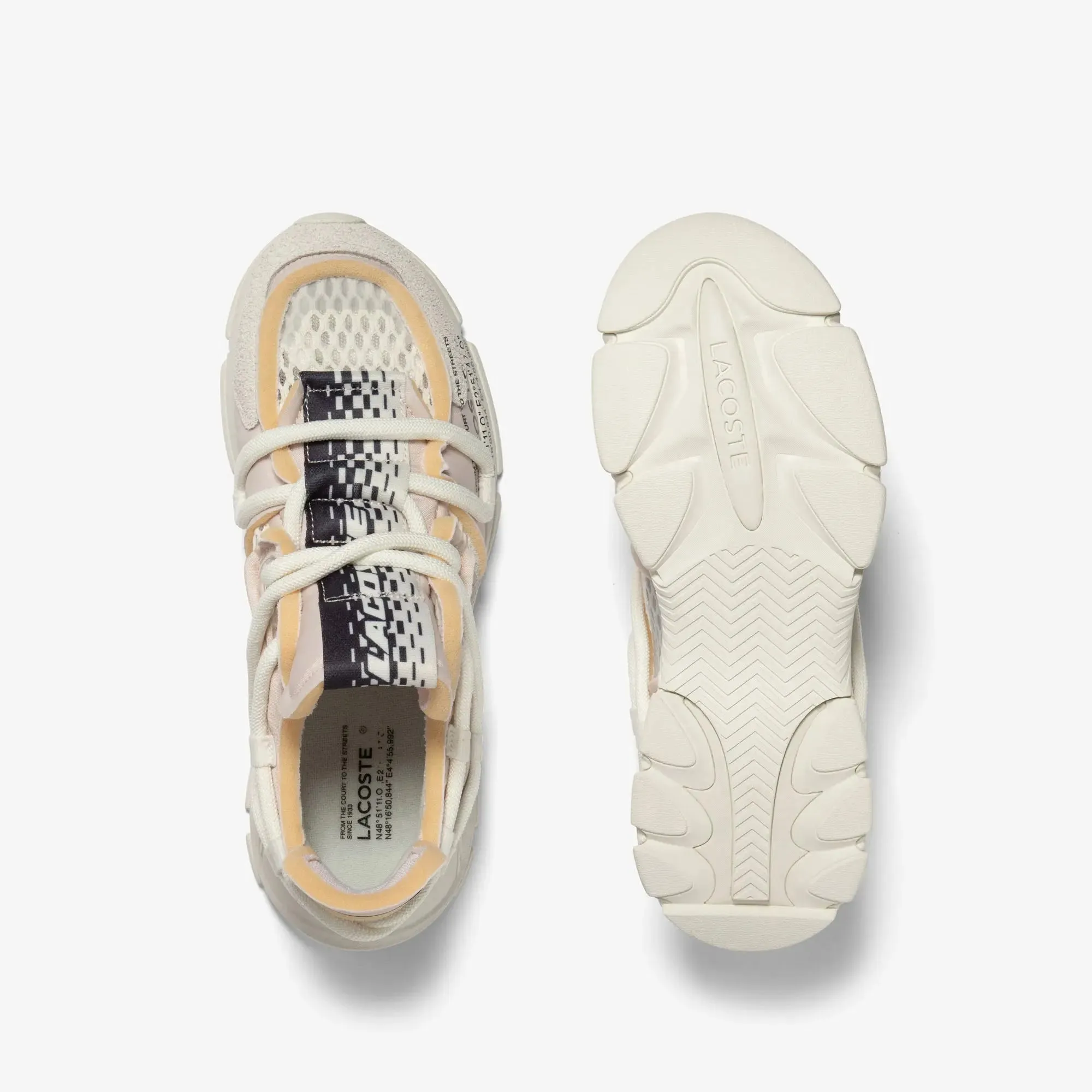 LACOSTE Men L003 Active Runway Sneakers (Off White)