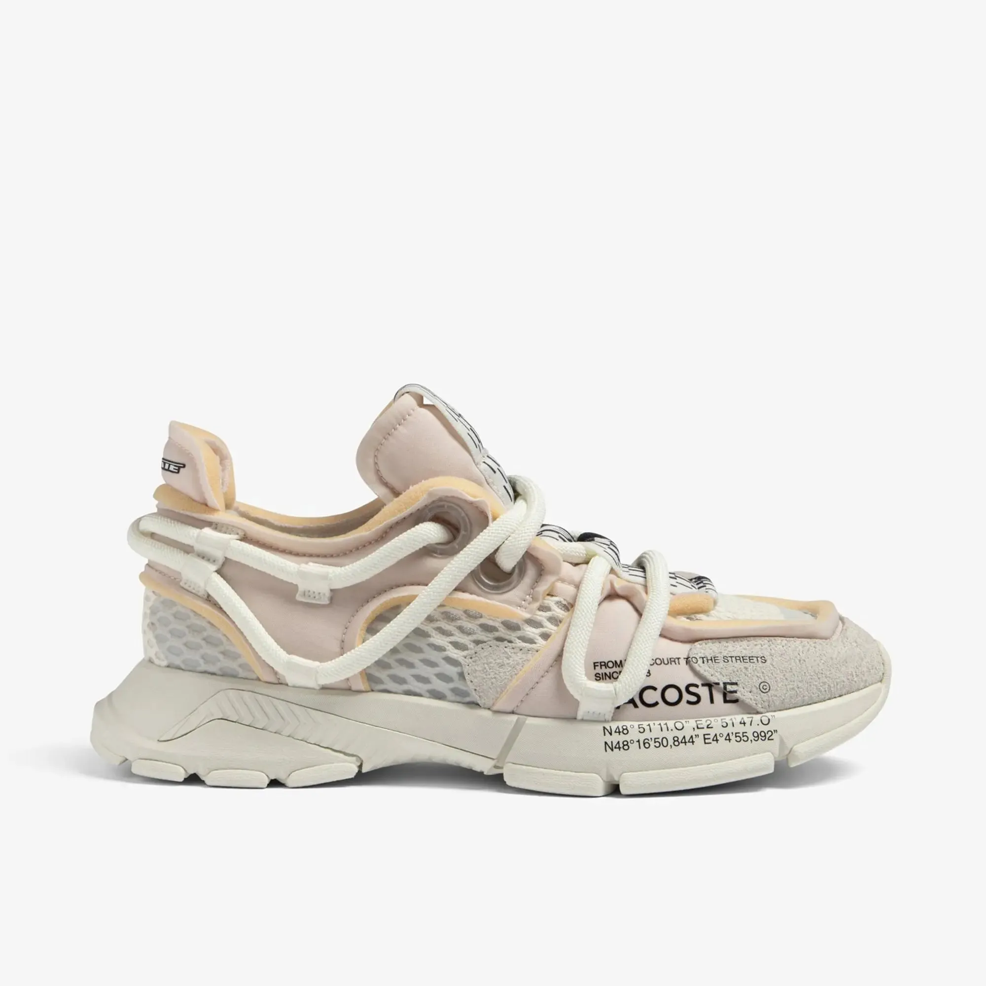 LACOSTE Men L003 Active Runway Sneakers (Off White)