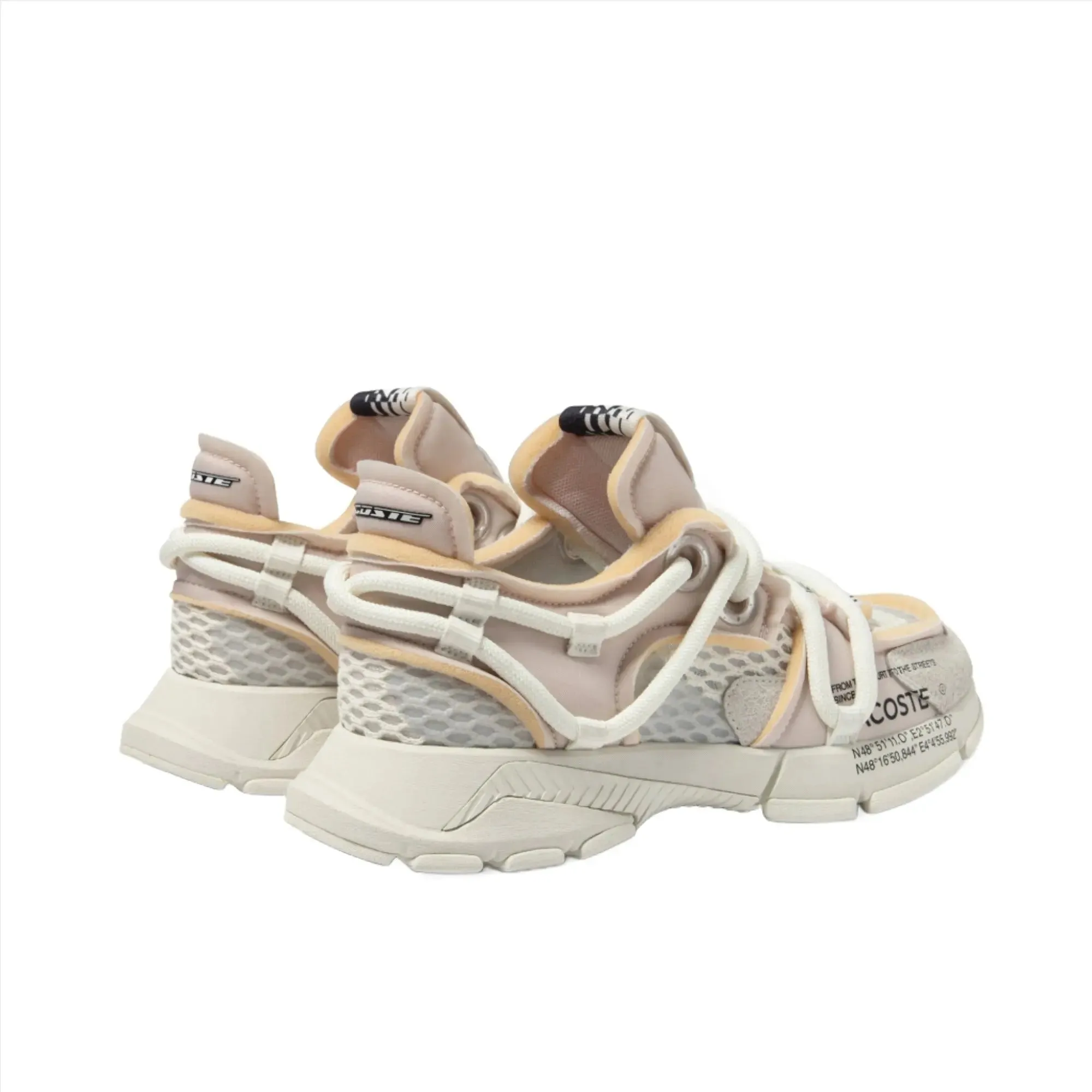 LACOSTE Men L003 Active Runway Sneakers (Off White)