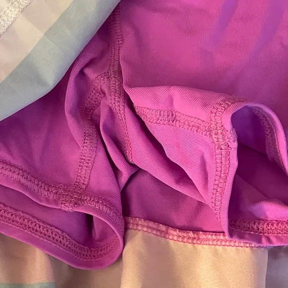 Lilly Pulitzer Loren Luxletic UPF 50  Amethyst Stripe Hem Pleat Skort (S)
